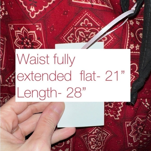 Tiered skirt handmade western cowboy red white adjustable - Picture 2 of 5